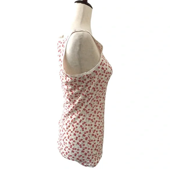 Cherry Print Tank Top Size Small Maurices Tank Top Red Cherries White Background - Picture 7 of 11